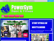 Tablet Screenshot of powergym.no
